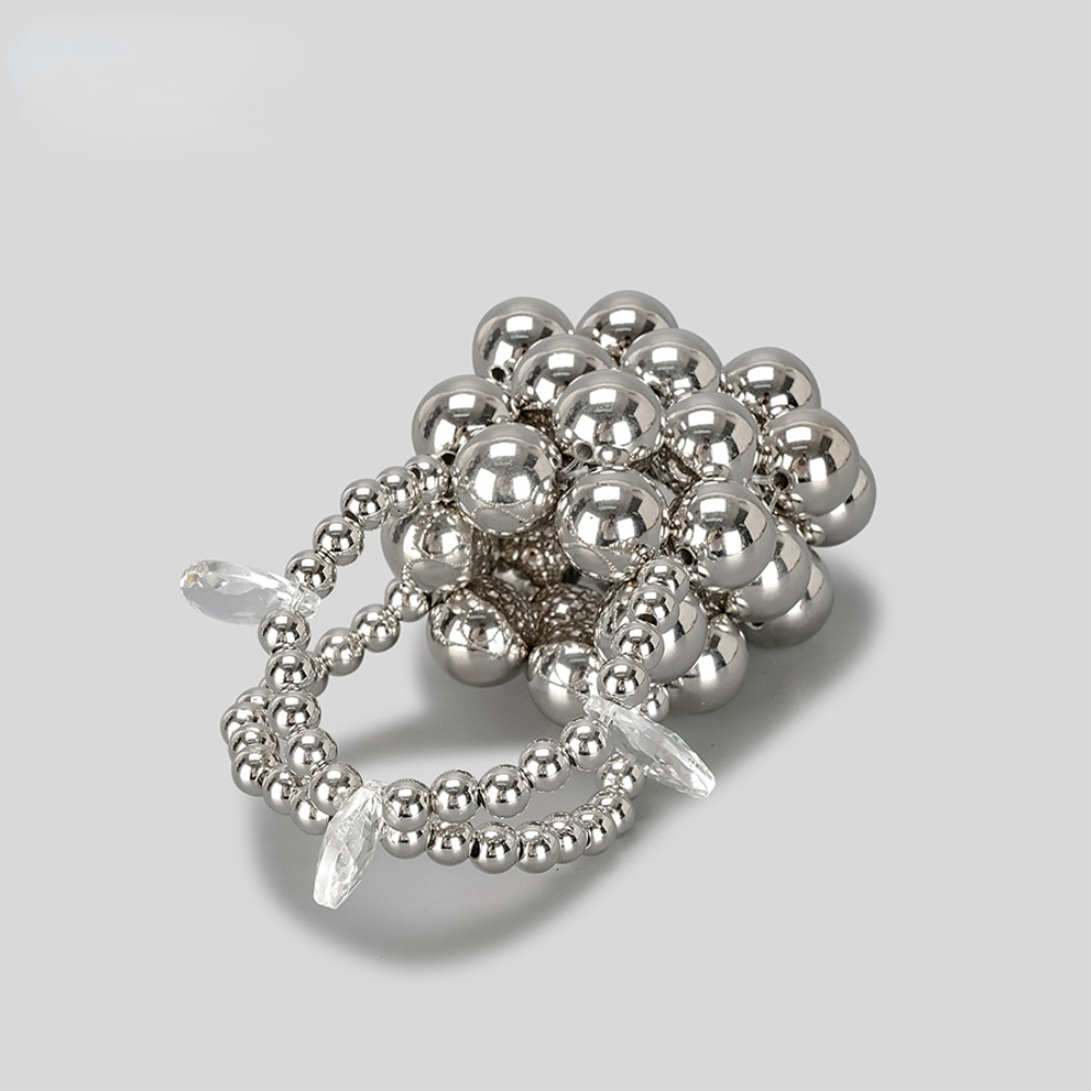 Mini Silver Beads Shoulder Bag