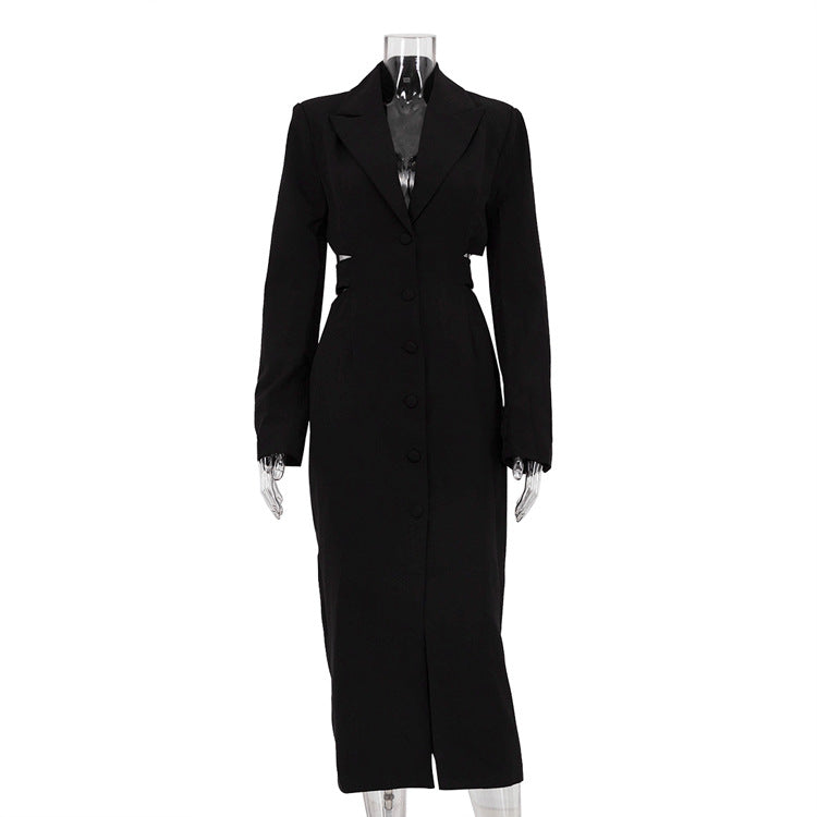 Women's Sexy Hollow-Out Waist Blazer Dress