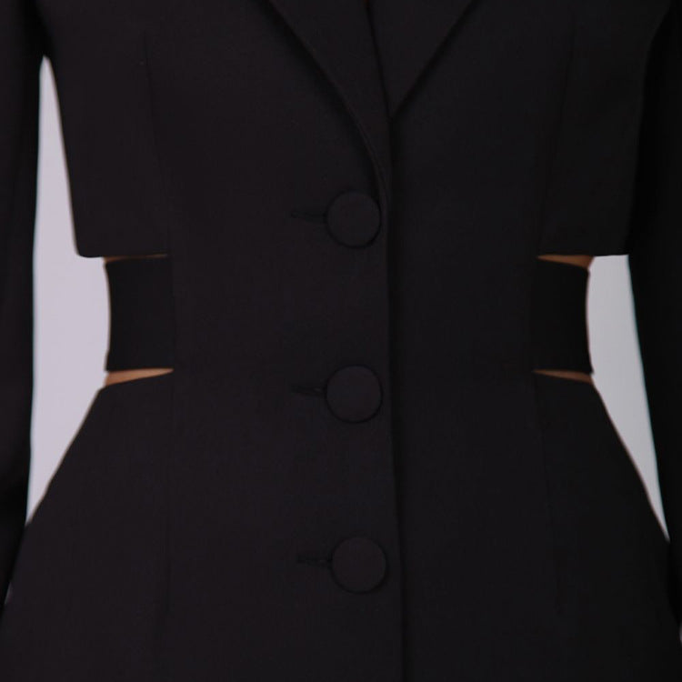 Women's Sexy Hollow-Out Waist Blazer Dress