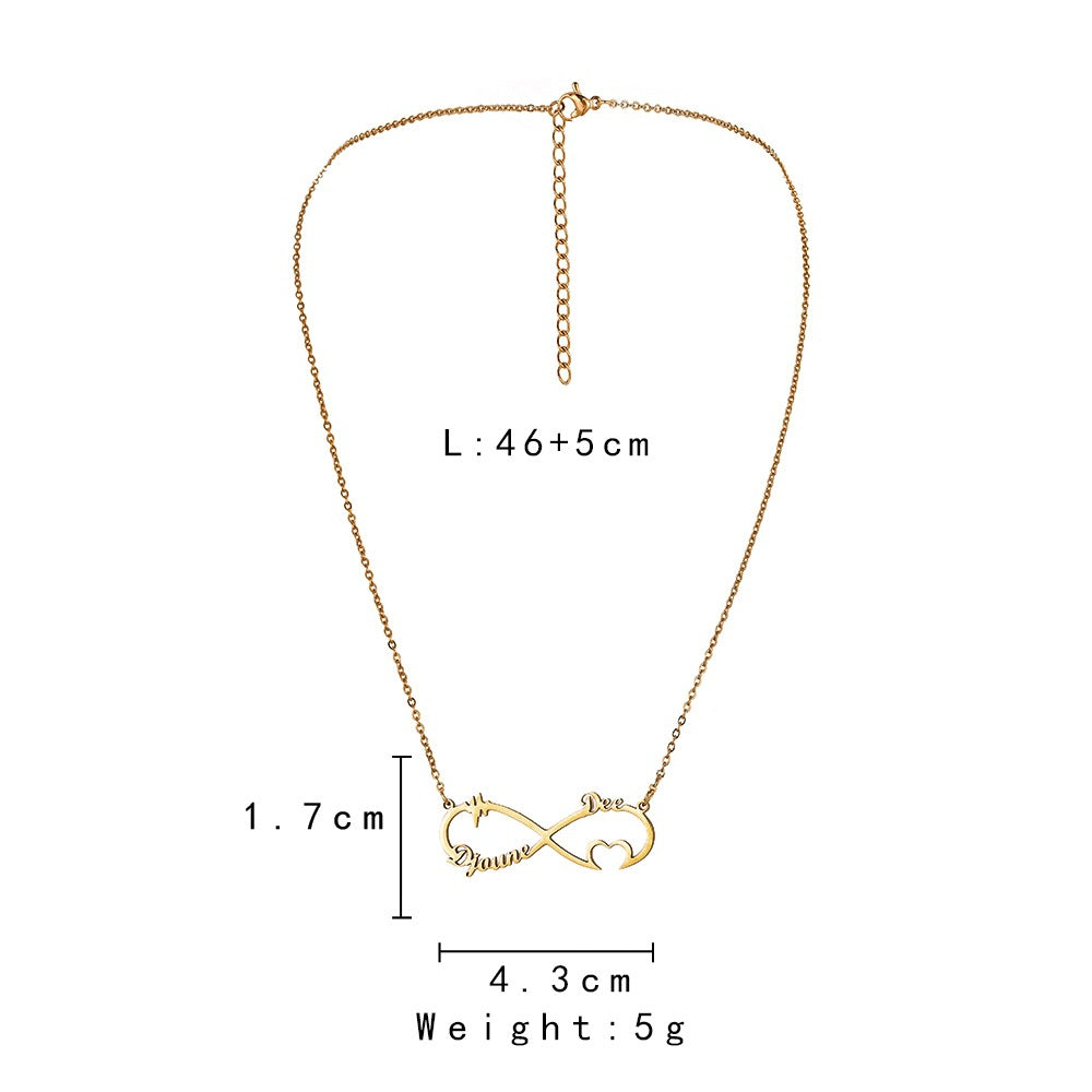 Custom Name Necklace-Infinite Love