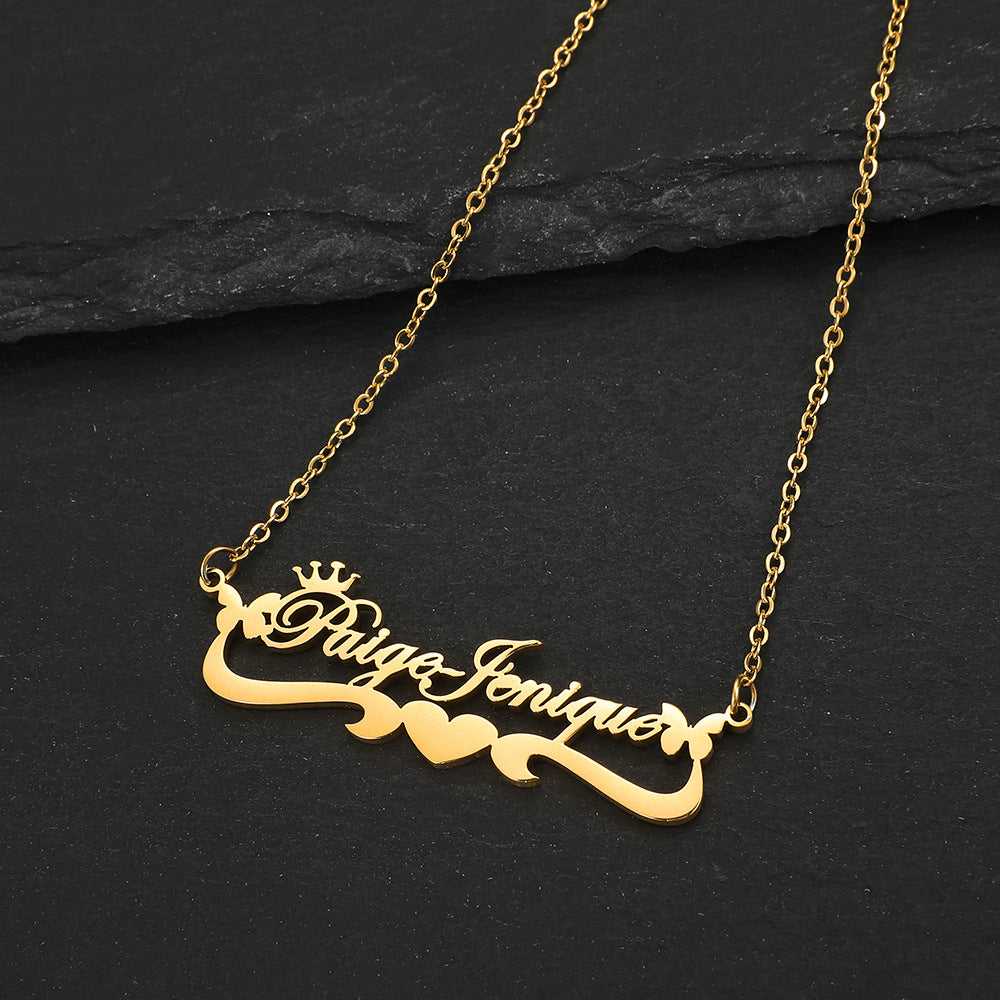 Custom Name Necklace-Love Bridge