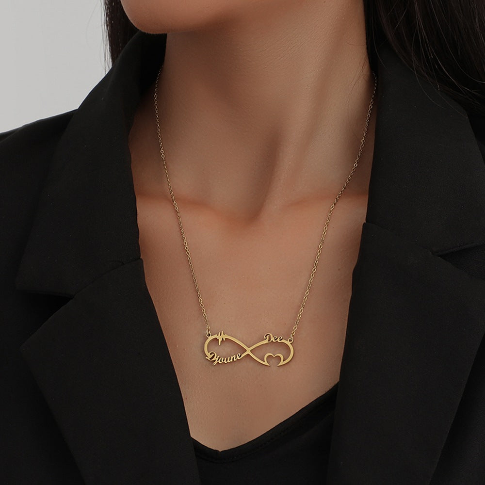 Custom Name Necklace-Infinite Love