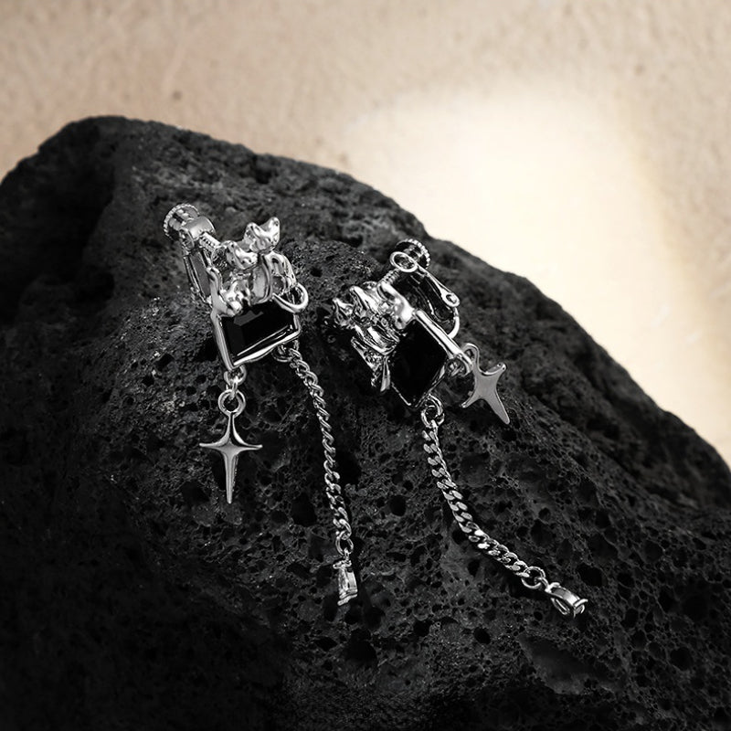 Cat Tassel Earrings