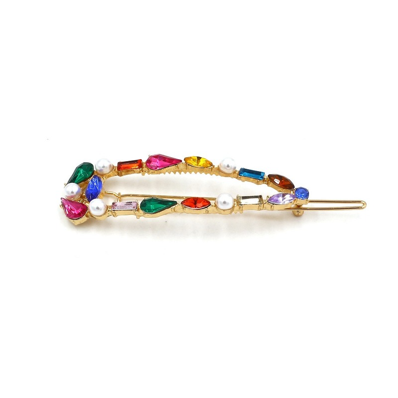 Colored Diamond Hair Clip Set