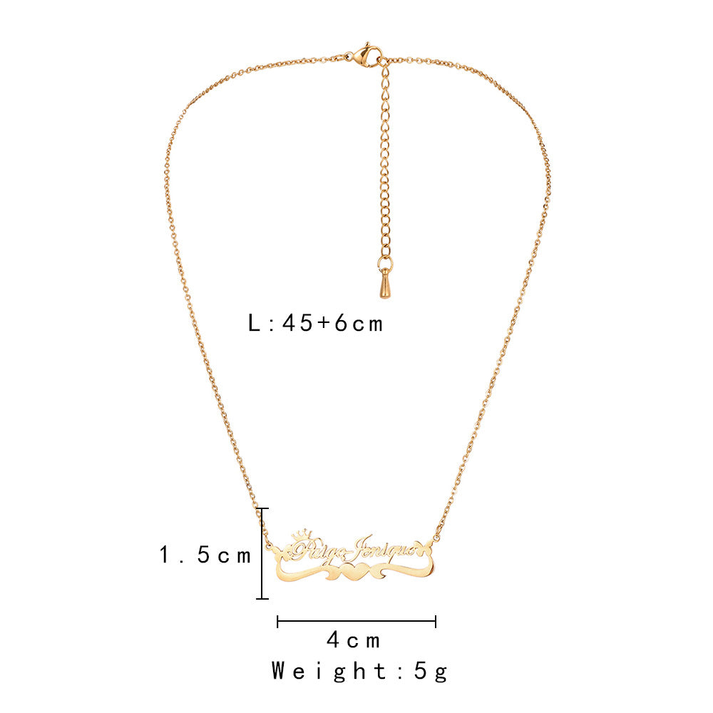 Custom Name Necklace-Love Bridge