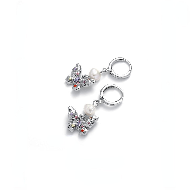 Butterfly Pearl Earrings