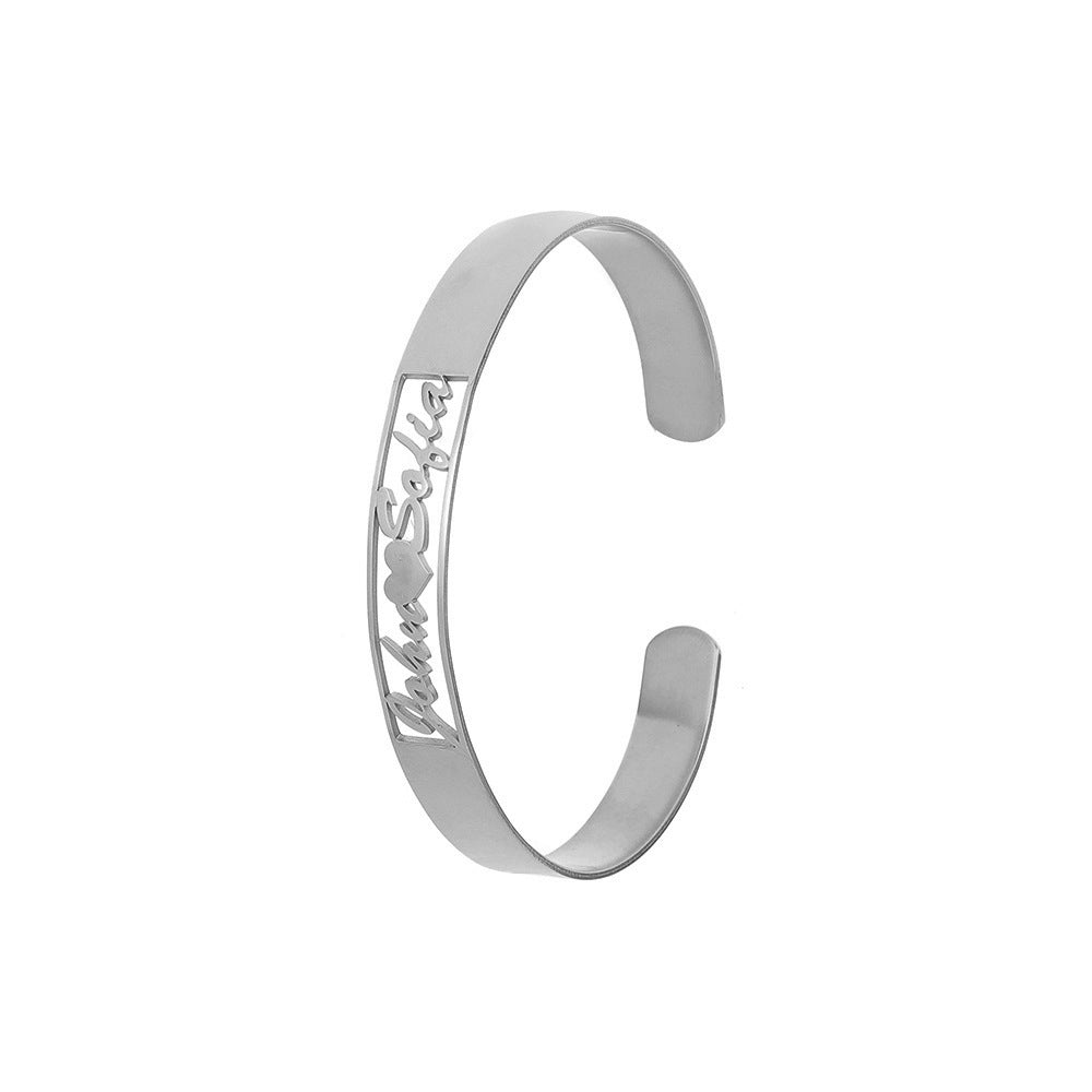 Custom Name Open Bracelets