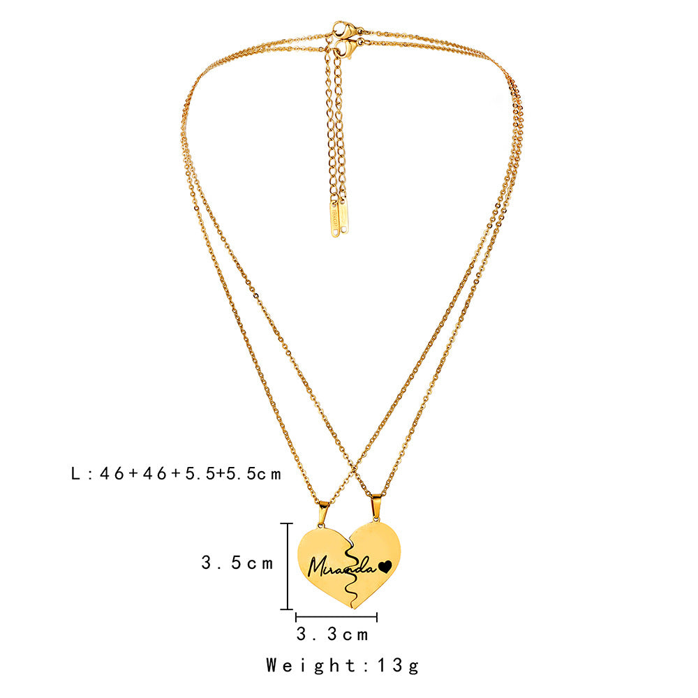 Custom Name Necklace-You and Me