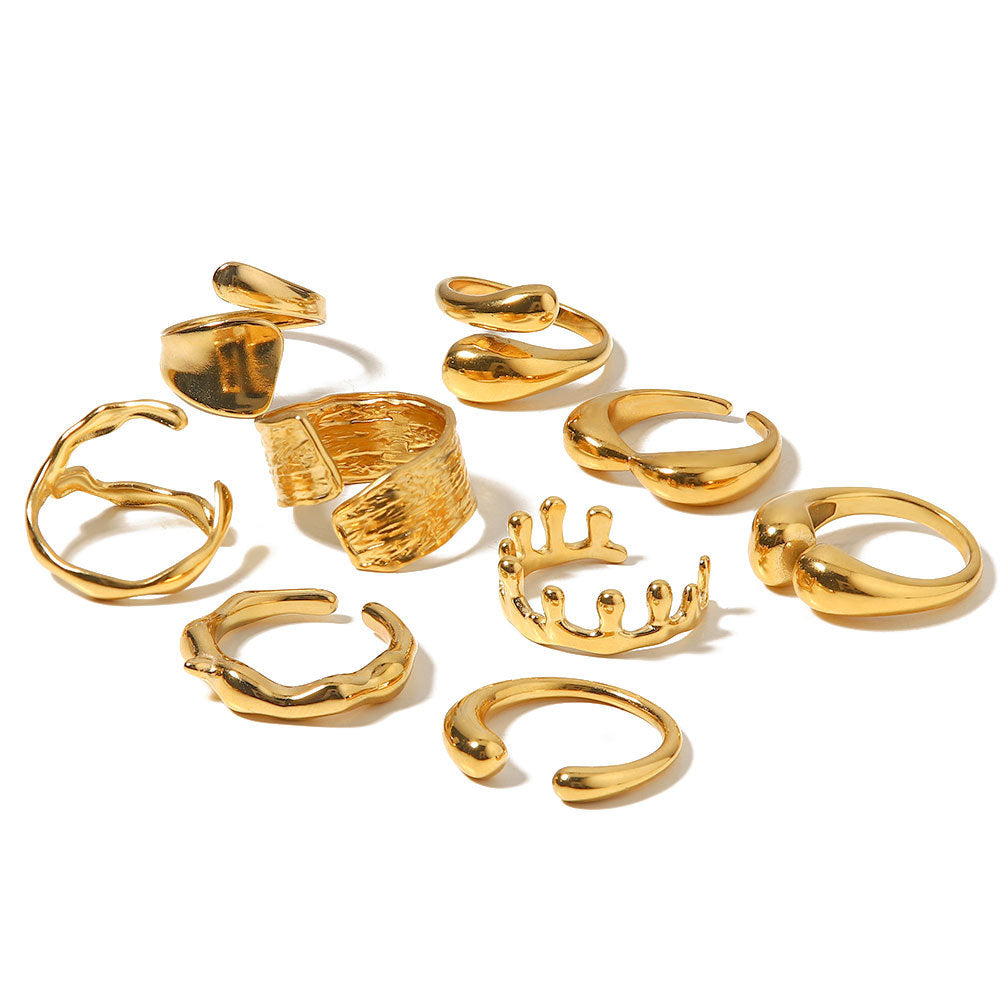Irregular Open Rings Collection