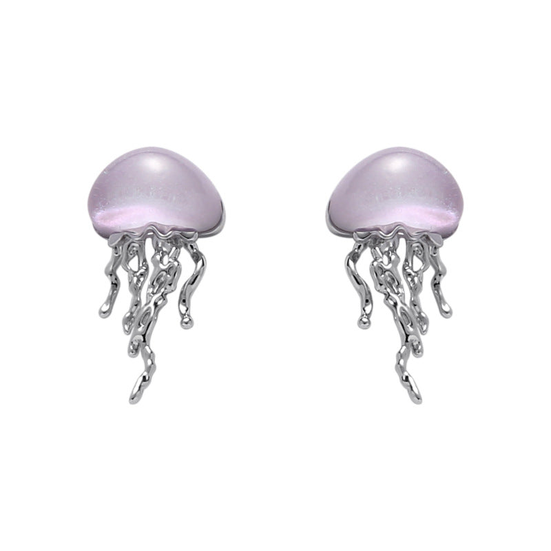 Niche Design Fluorescent Jellyfish Studs