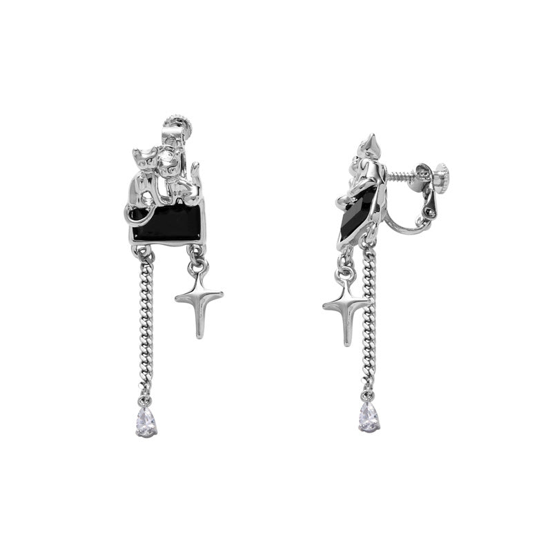 Cat Tassel Earrings