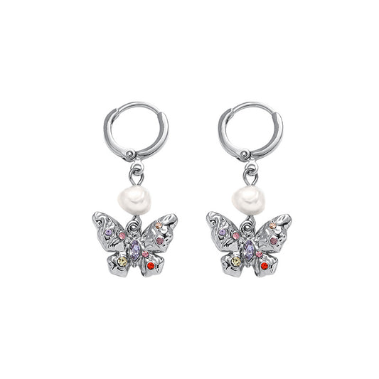 Butterfly Pearl Earrings