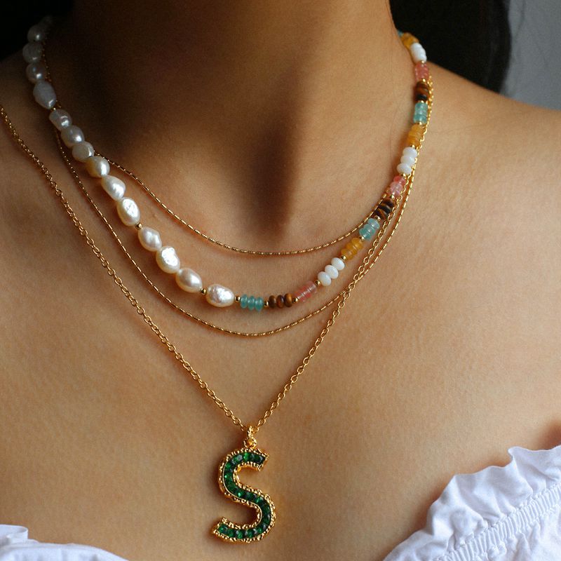 Multicolored Stacking Beaded Necklace