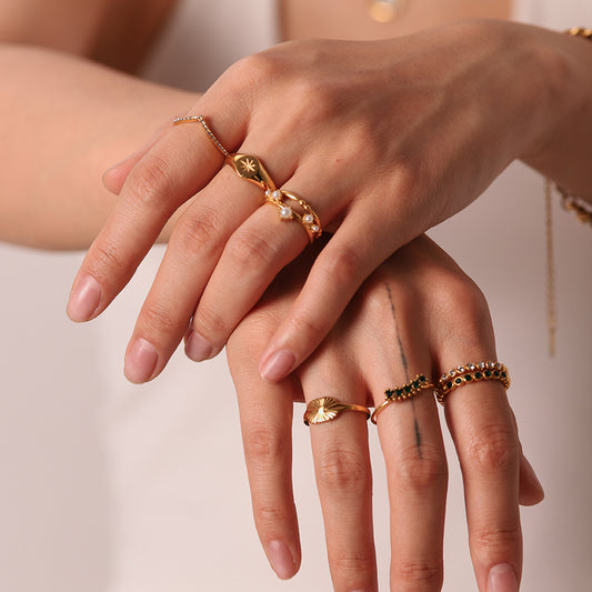 Gemstone Stacking Rings Collection
