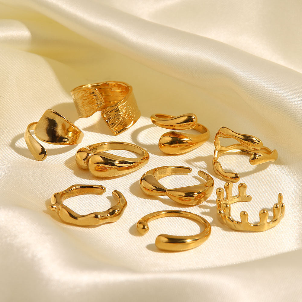 Irregular Open Rings Collection