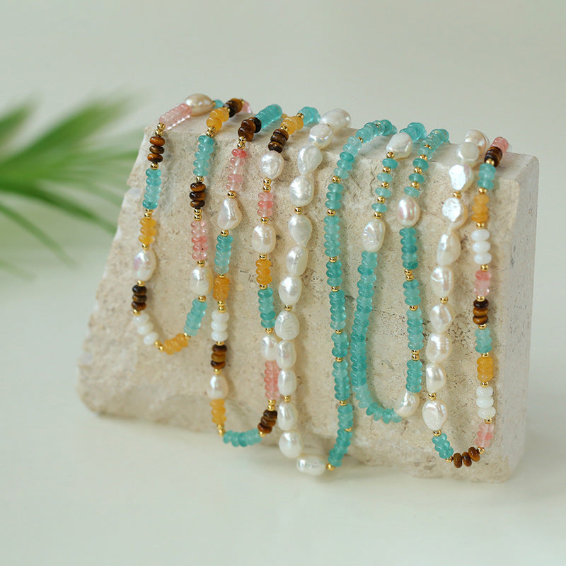 Multicolored Stacking Beaded Necklace