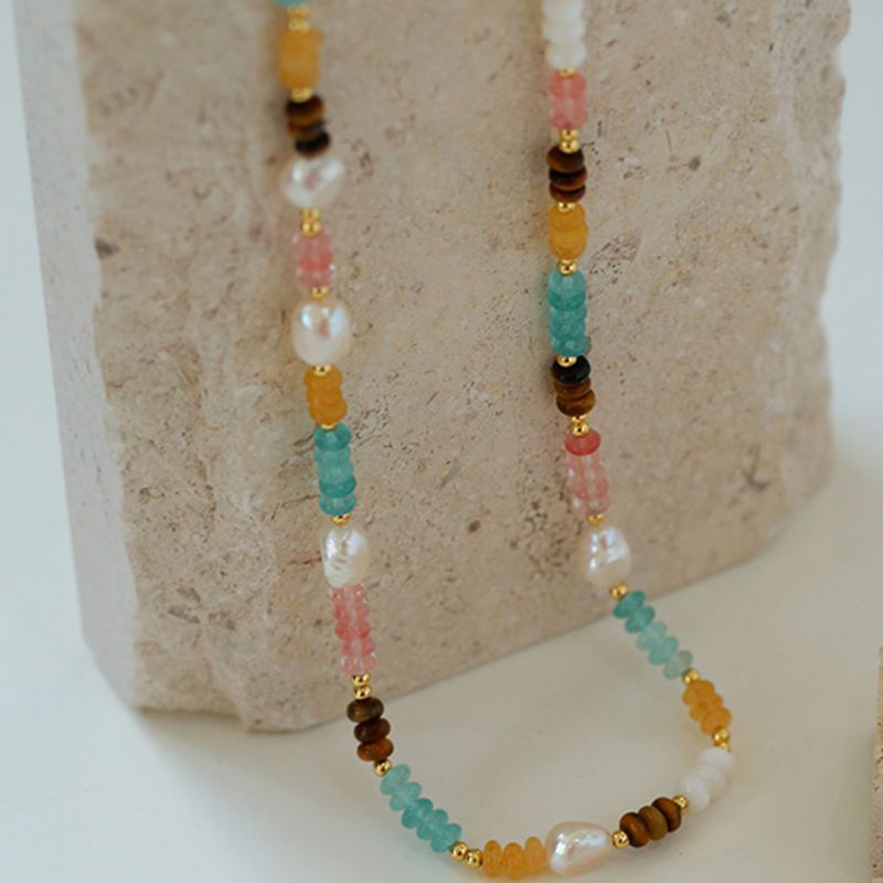 Multicolored Stacking Beaded Necklace
