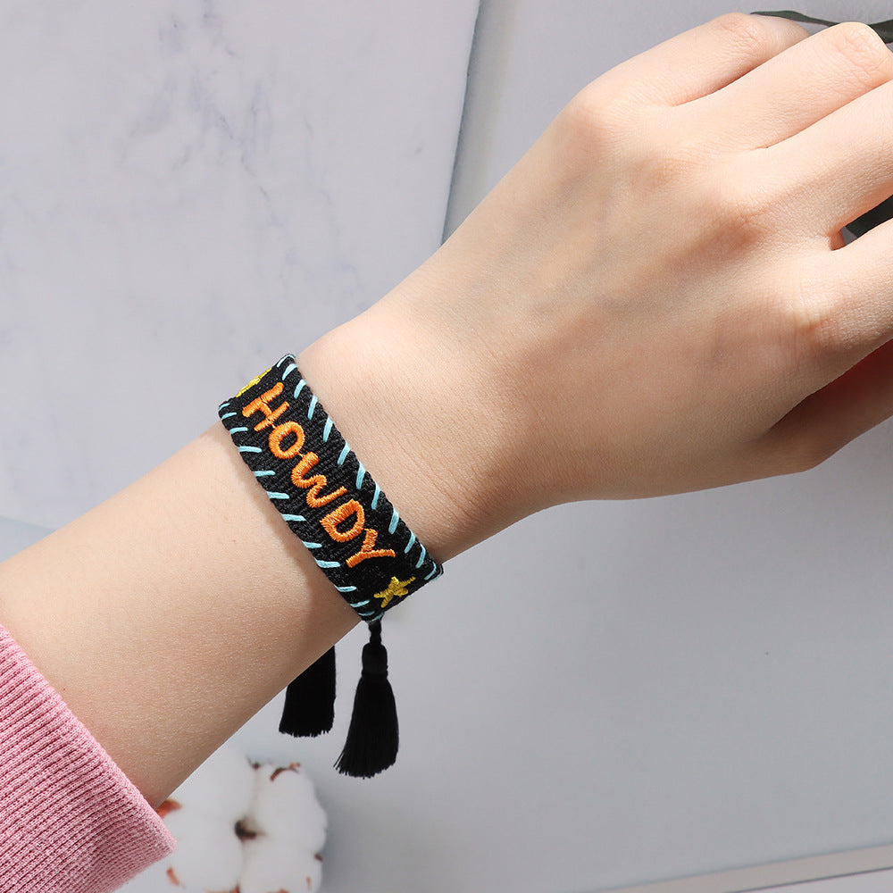 Handwoven Adjustable Bracelet-- Best Friends