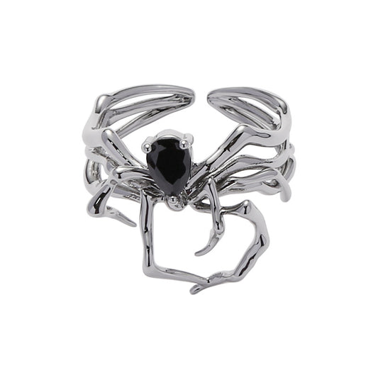 Niche Design Metal Spider Ring