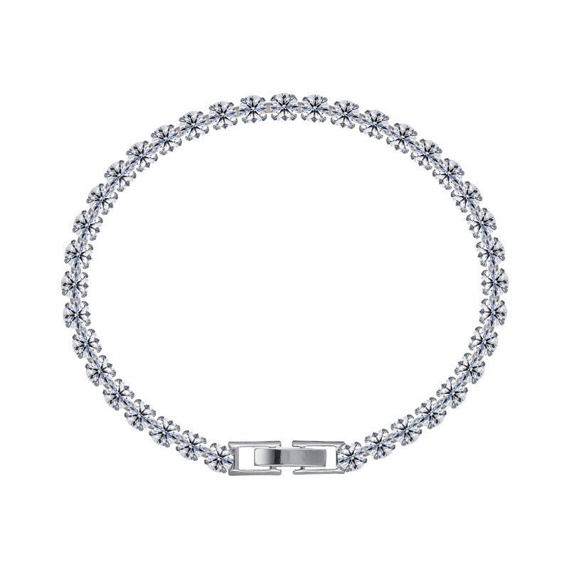 Simple Zircon Square Bracelet