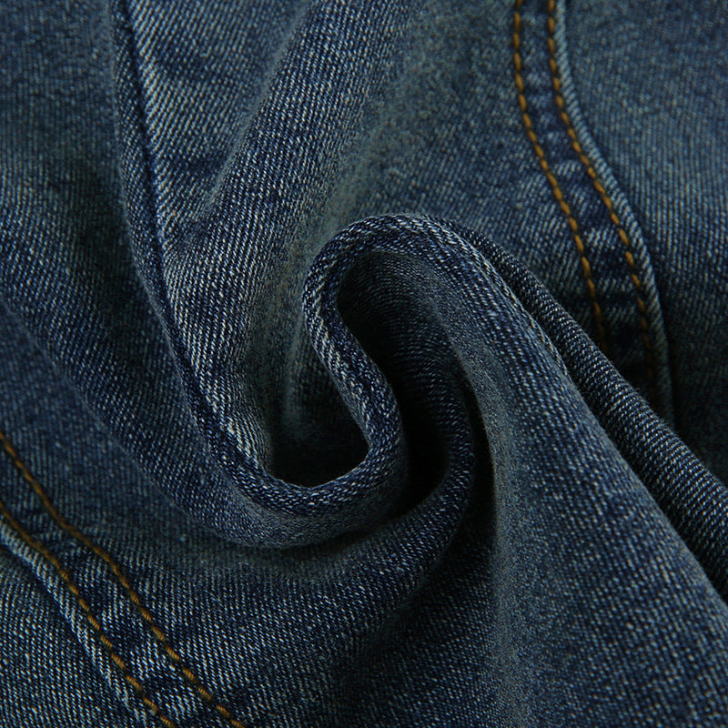 Y2K Strapless Waist Denim Dress