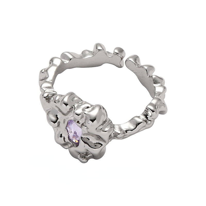 Lava Series Zircon Open Ring