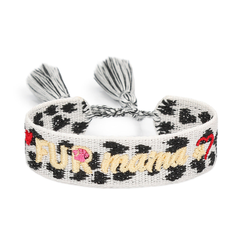 Handwoven Adjustable Bracelet--Pet Gift