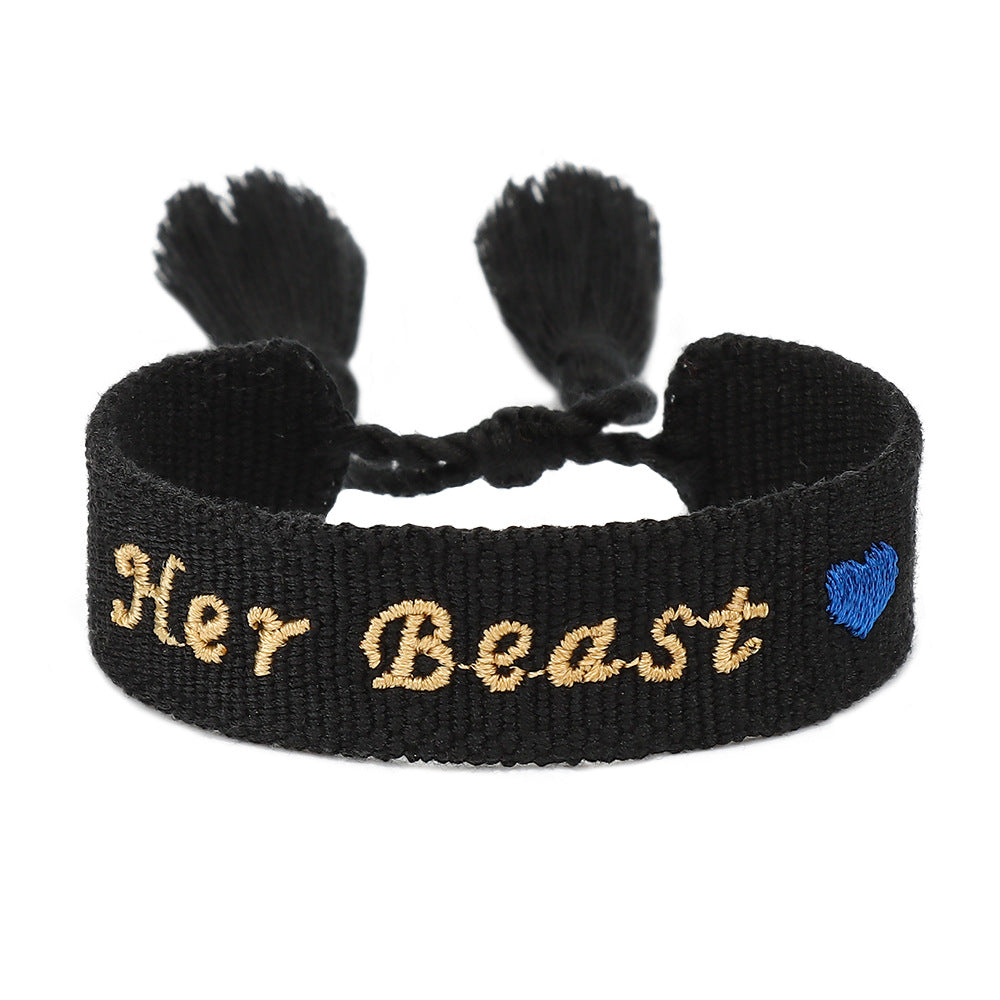 Handwoven Adjustable Bracelet-- For My Lover