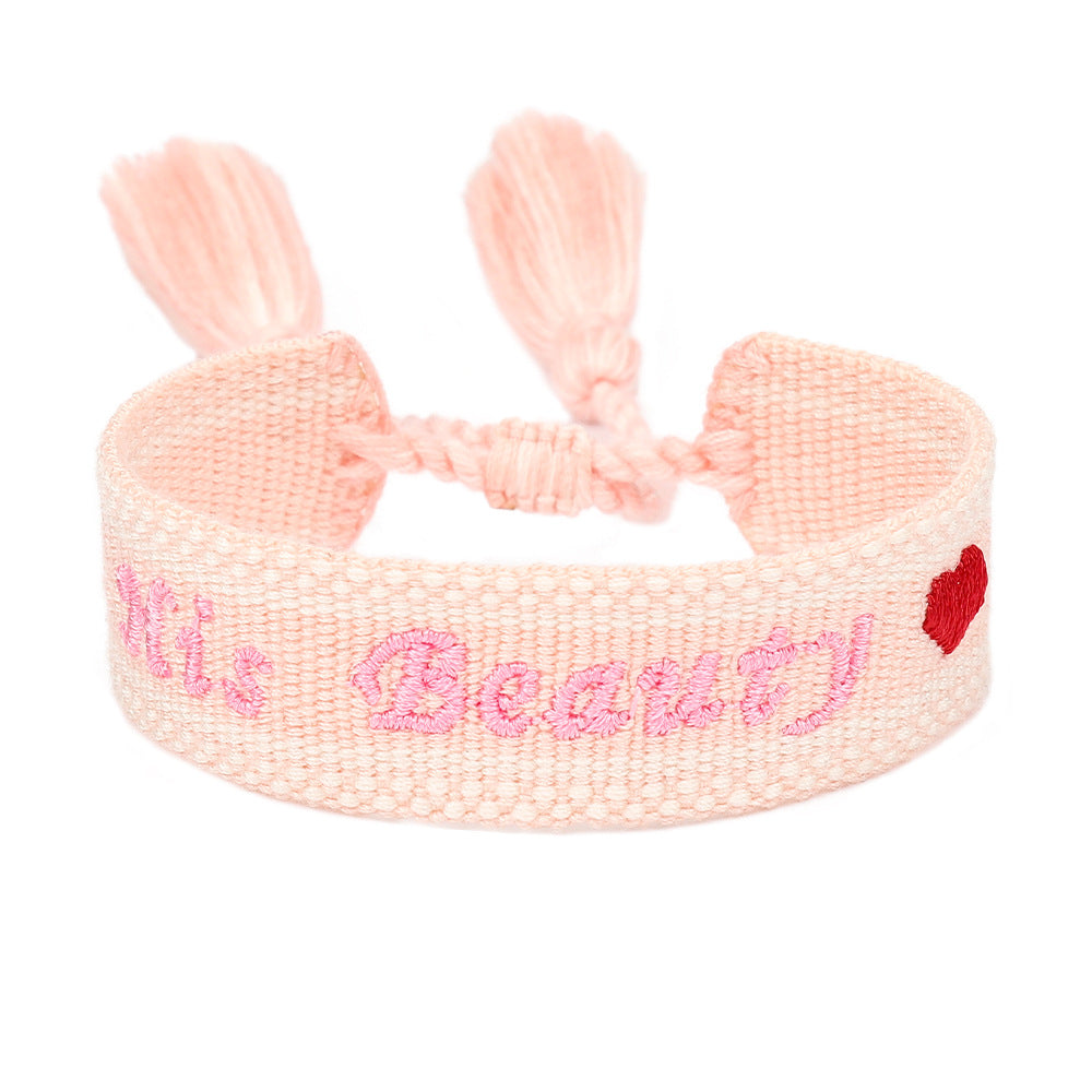 Handwoven Adjustable Bracelet-- For My Lover