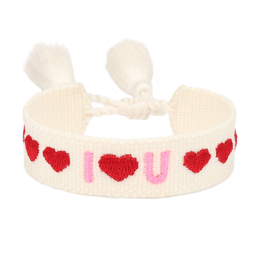 Handwoven Adjustable Bracelet-- For My Lover