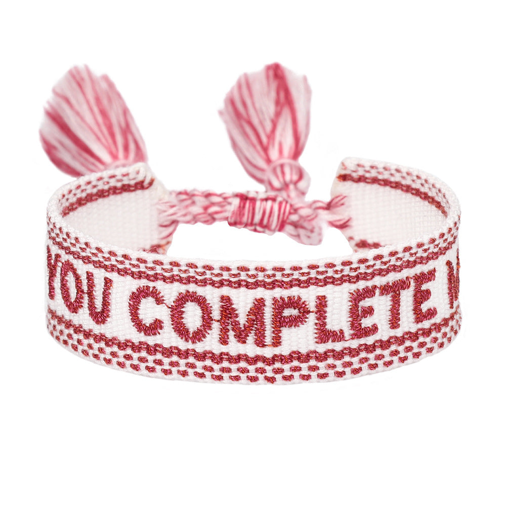 Handwoven Adjustable Bracelet-- For My Lover