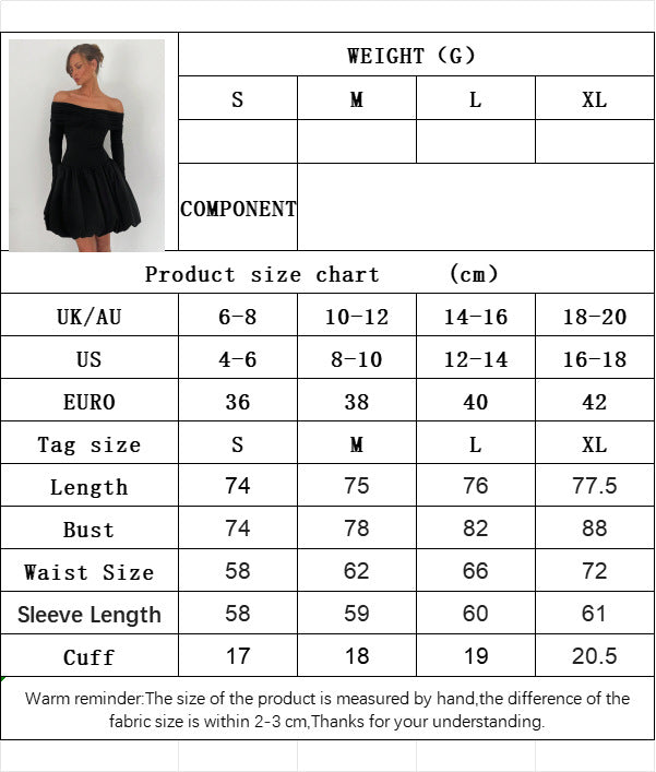 Women's Sexy Off-the-Shoulder Slim A-Line Dress