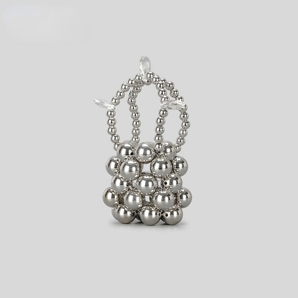 Mini Silver Beads Shoulder Bag