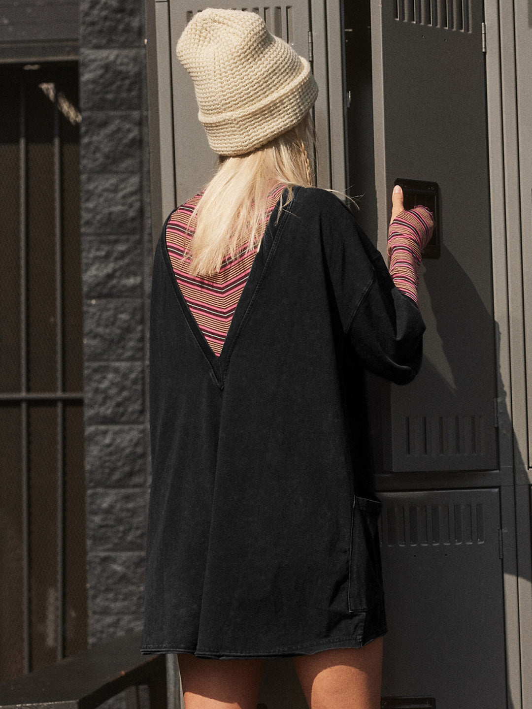 Summer New Loose Fit Casual Romper, Sexy Backless Jumpsuit
