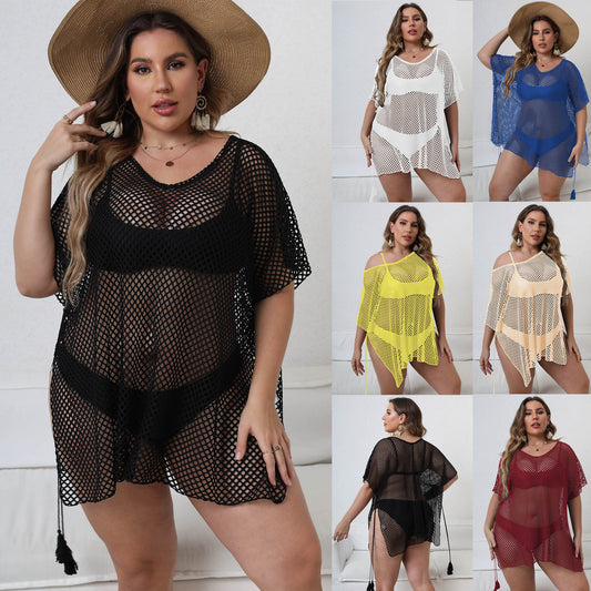 Plus Curve Hallow Out Cover Up