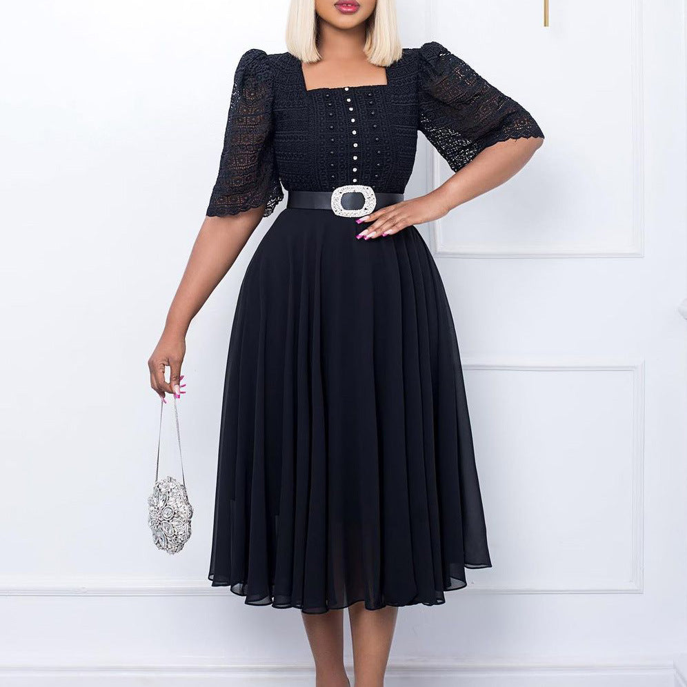 Women's Stylish Chiffon Beaded Dress