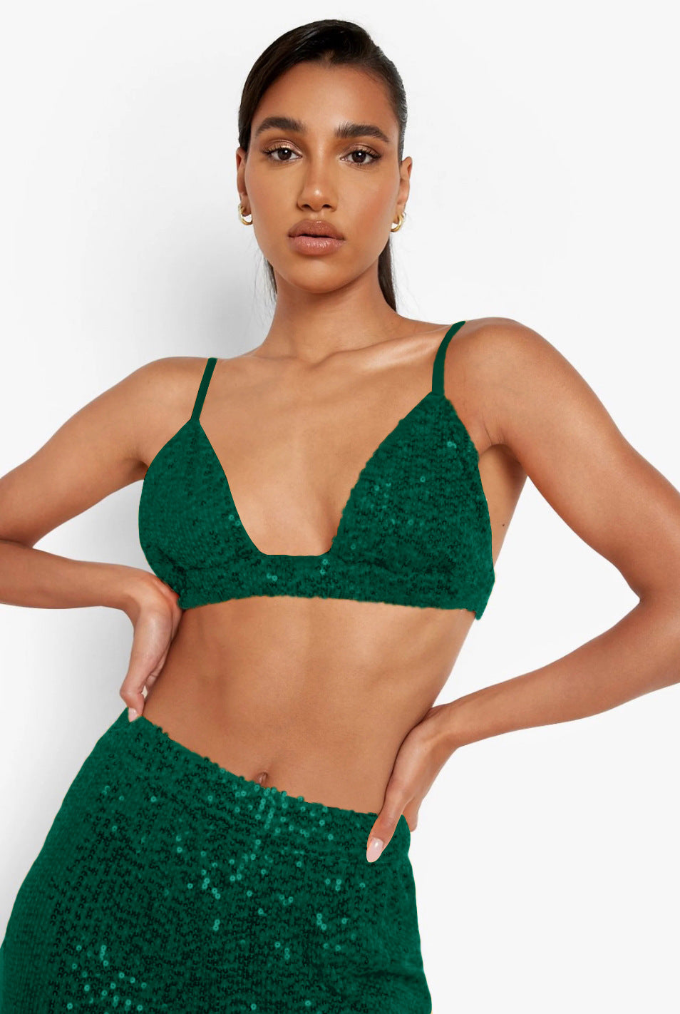 Women's Fashion Sequin Casual Suit