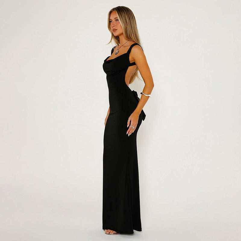 Women's Fashion Spaghetti Strap Backless Bodycon Dress