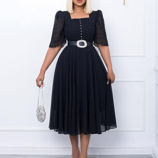 Women's Stylish Chiffon Beaded Dress