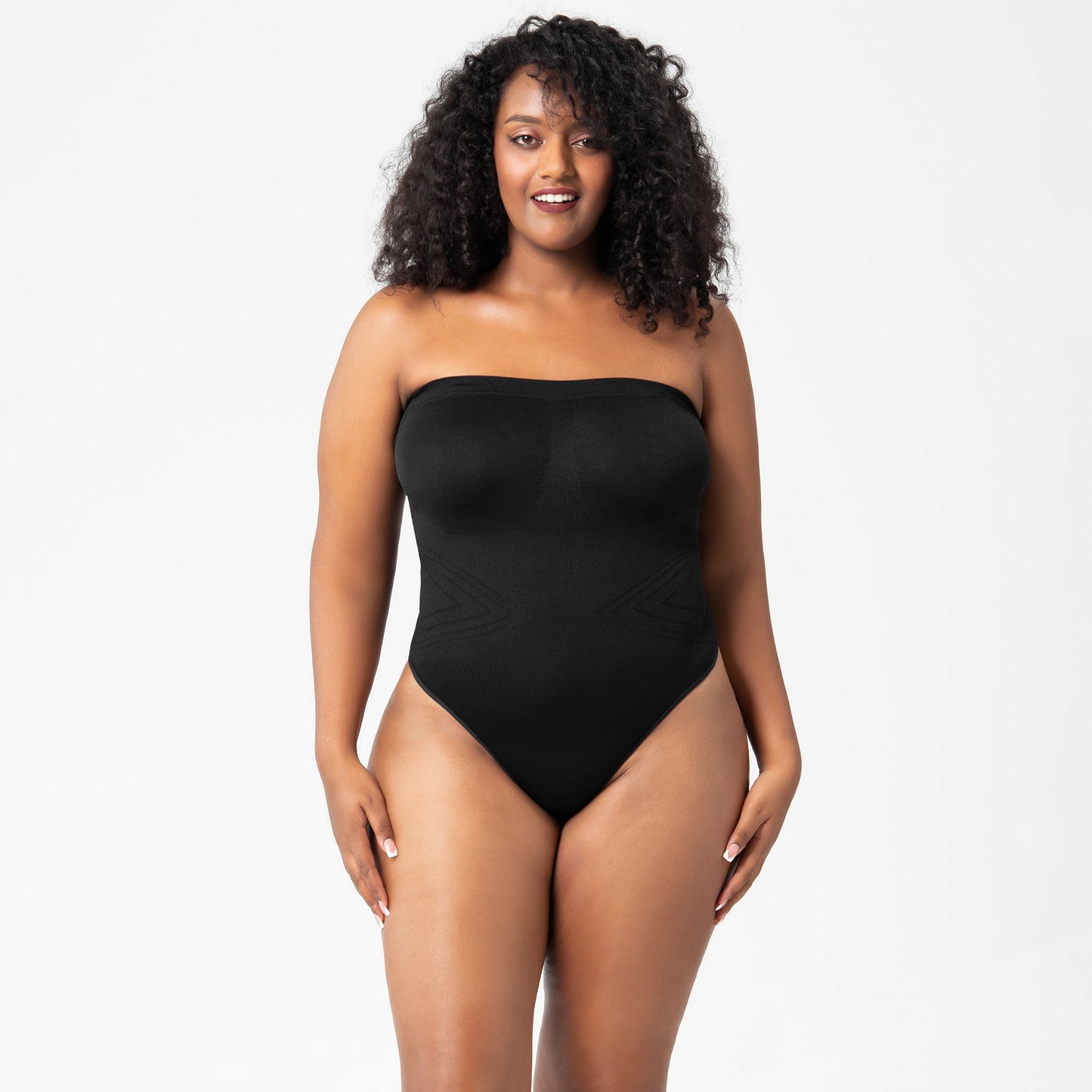 Removable-Strap Push Up Bustier Body Shaping Jumpsuit
