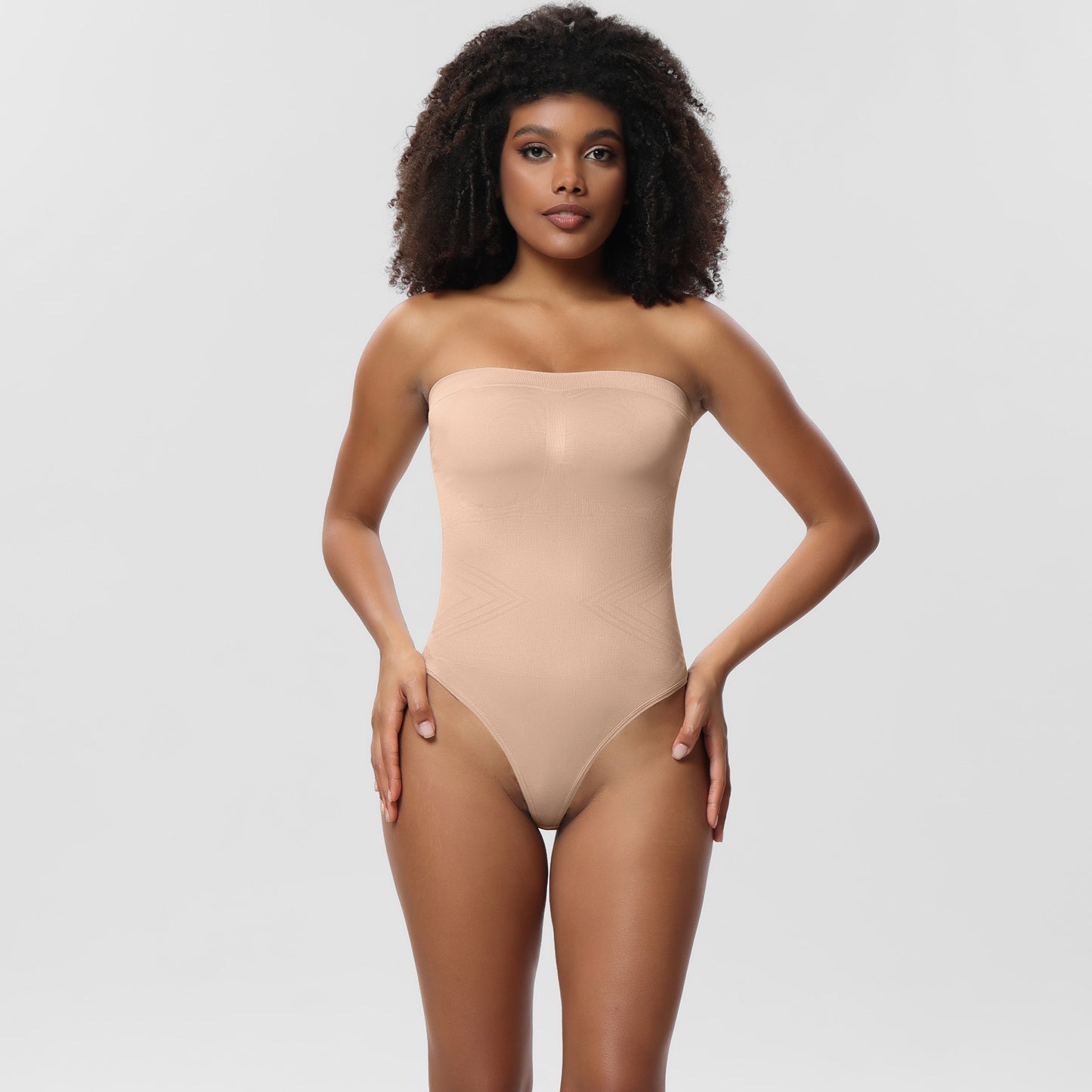 Removable-Strap Push Up Bustier Body Shaping Jumpsuit