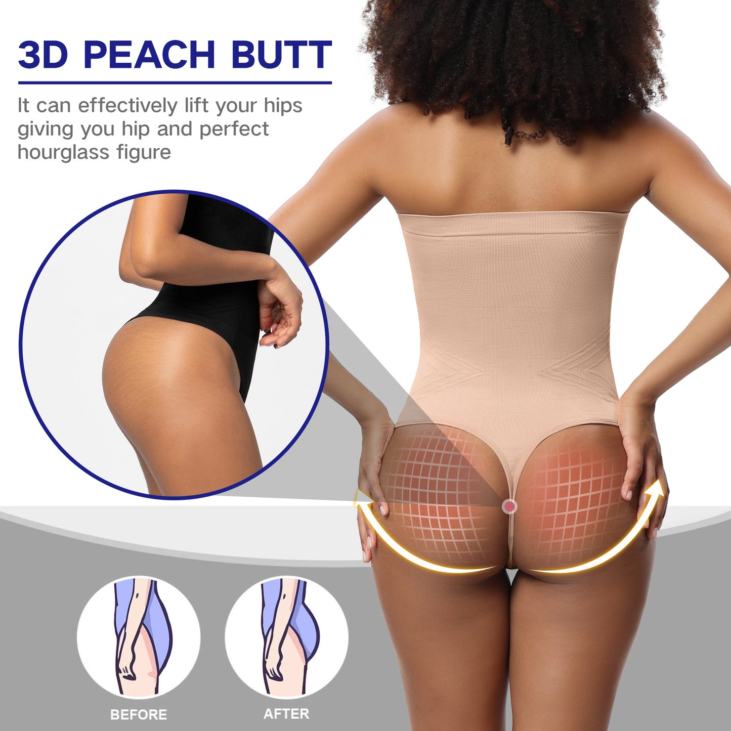 Removable-Strap Push Up Bustier Body Shaping Jumpsuit
