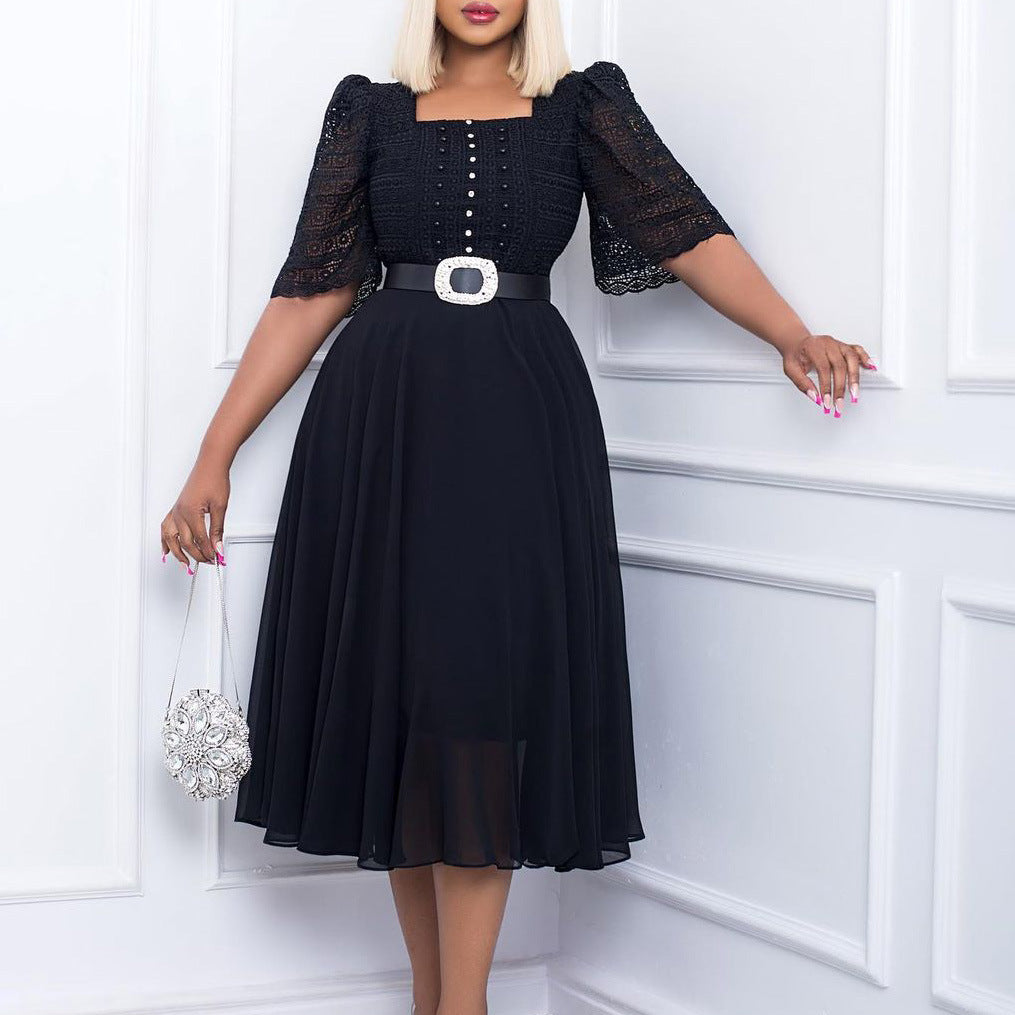 Women's Stylish Chiffon Beaded Dress