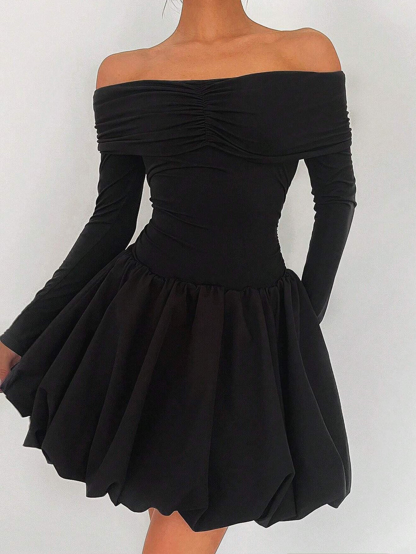 Women's Sexy Off-the-Shoulder Slim A-Line Dress
