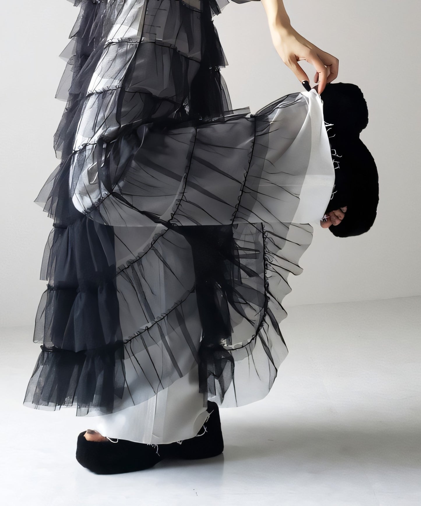 Women's Layered Elastic Waist Puff Tulle A-line Skirt, Sheer Mesh Design for All Occasions