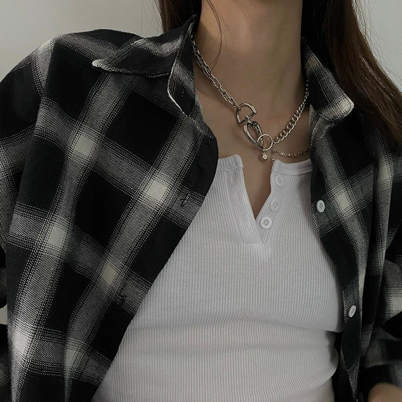 Metal Cutout Heart Necklace