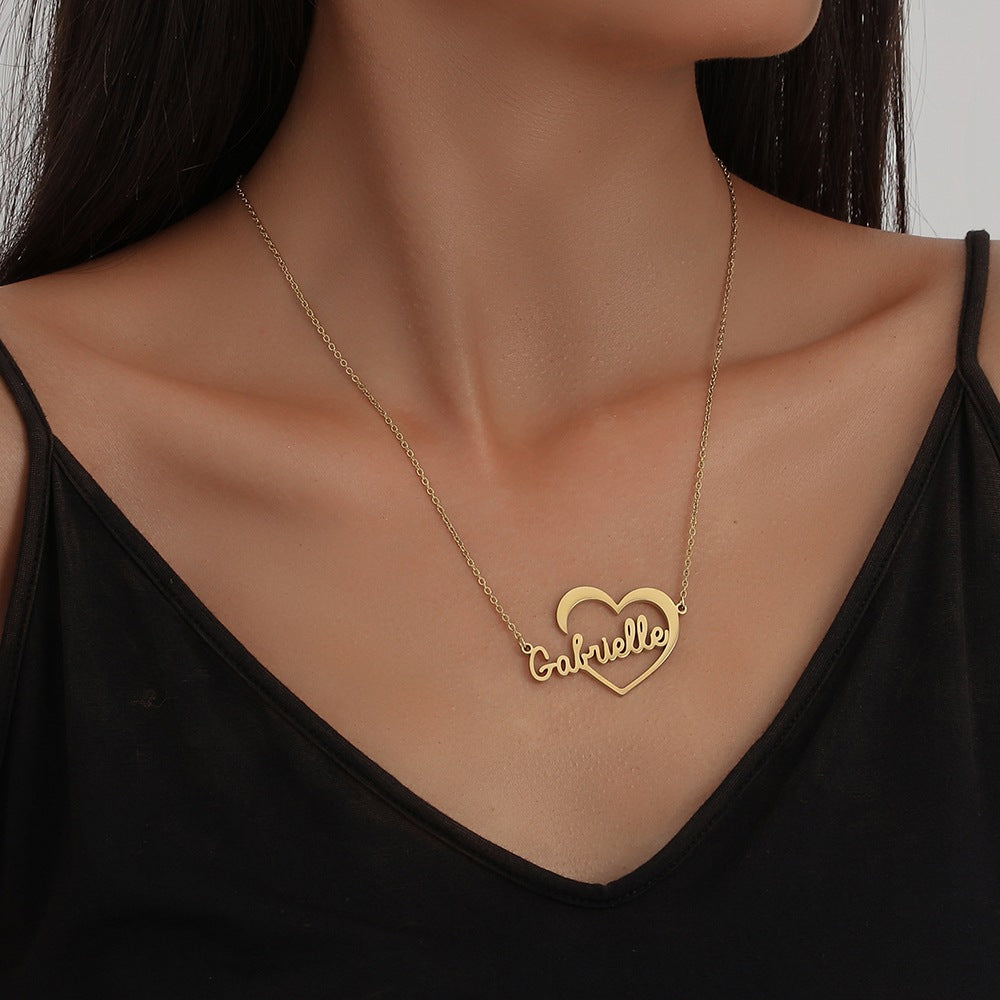 Custom Name Necklace-Big Love