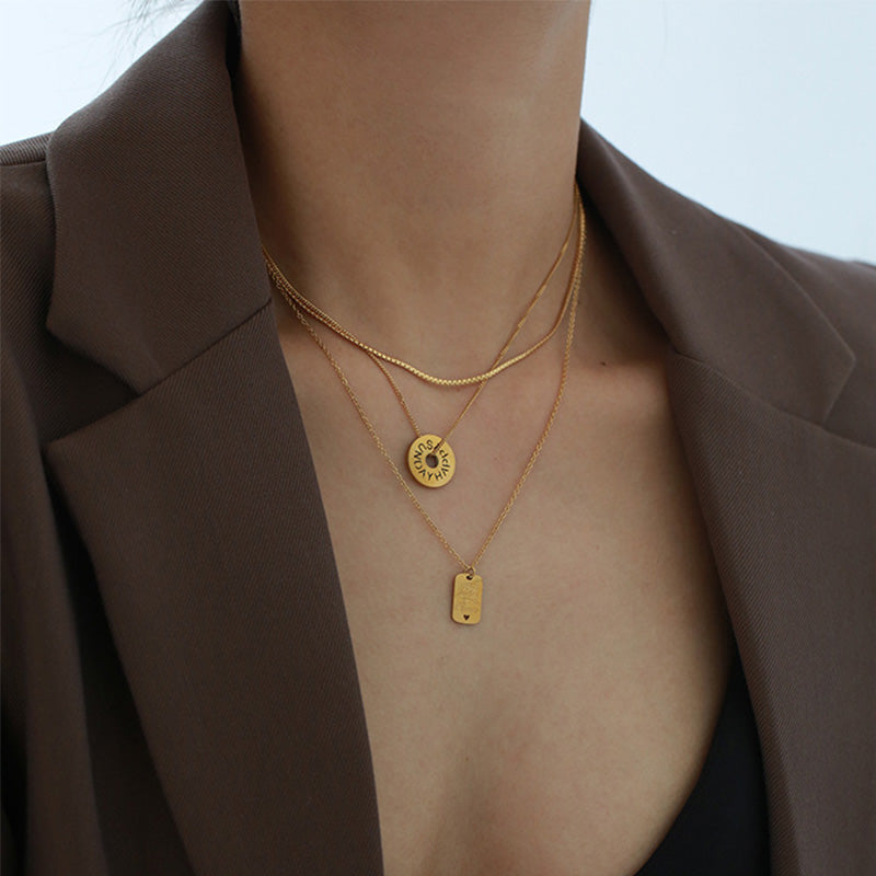 Engraved Necklace Set