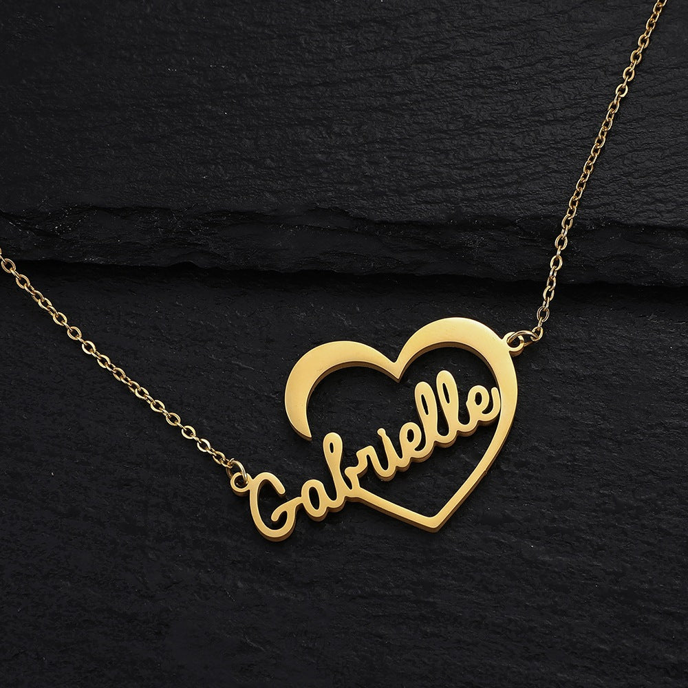 Custom Name Necklace-Big Love