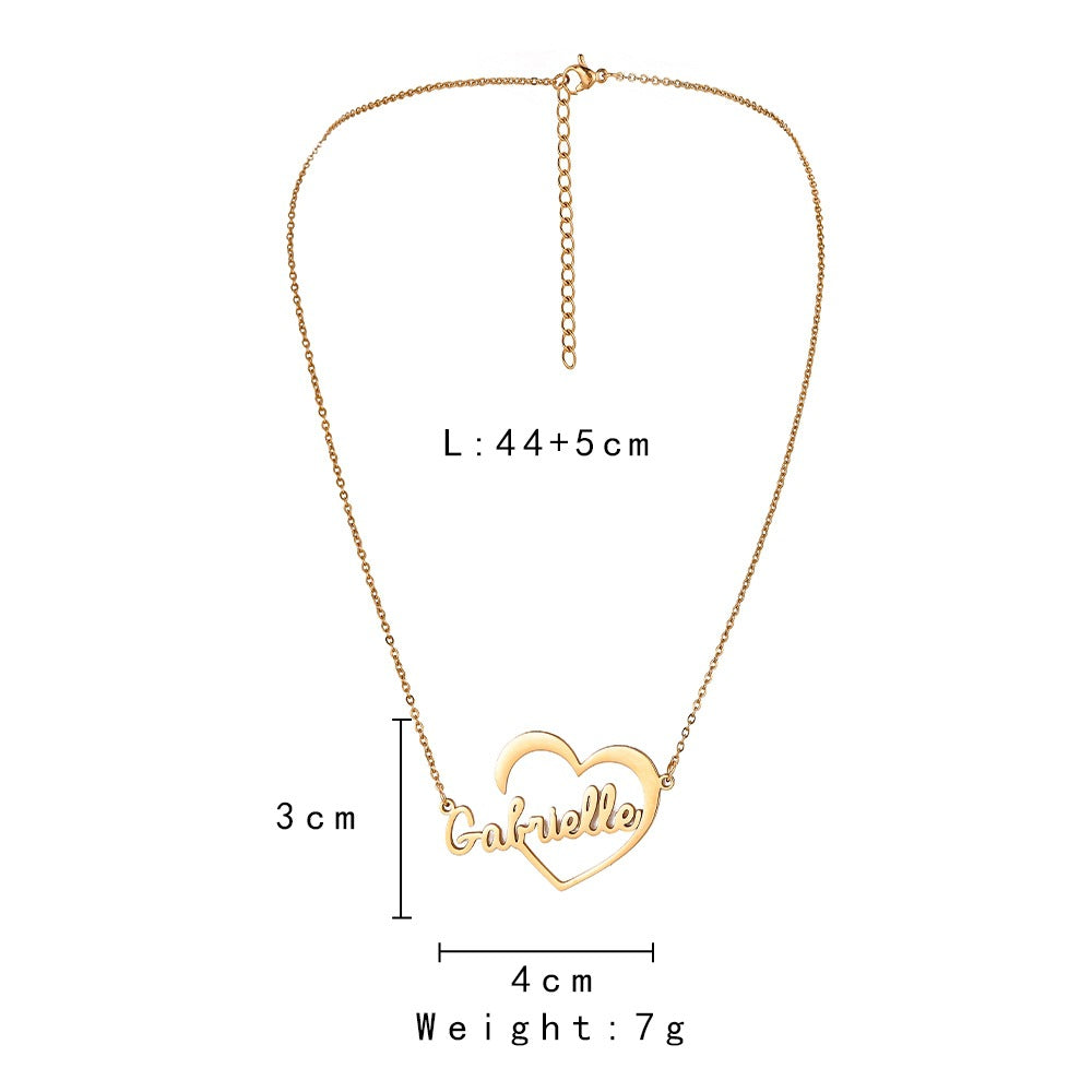 Custom Name Necklace-Big Love